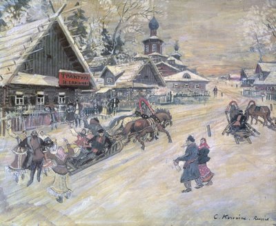 お祝いウォーク、ロシア 作： Konstantin Alekseevich Korovin